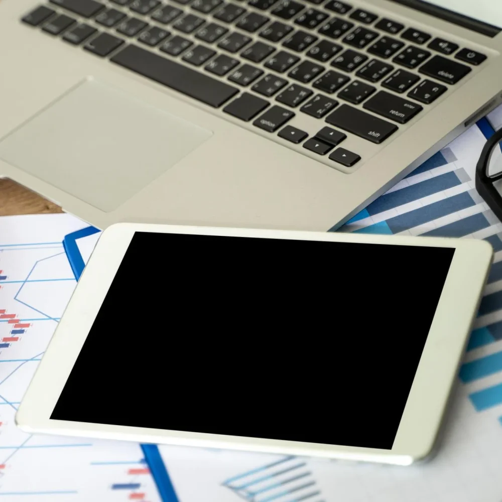 Monthly bookkeeping services tracking financial reports, expenses, and business data